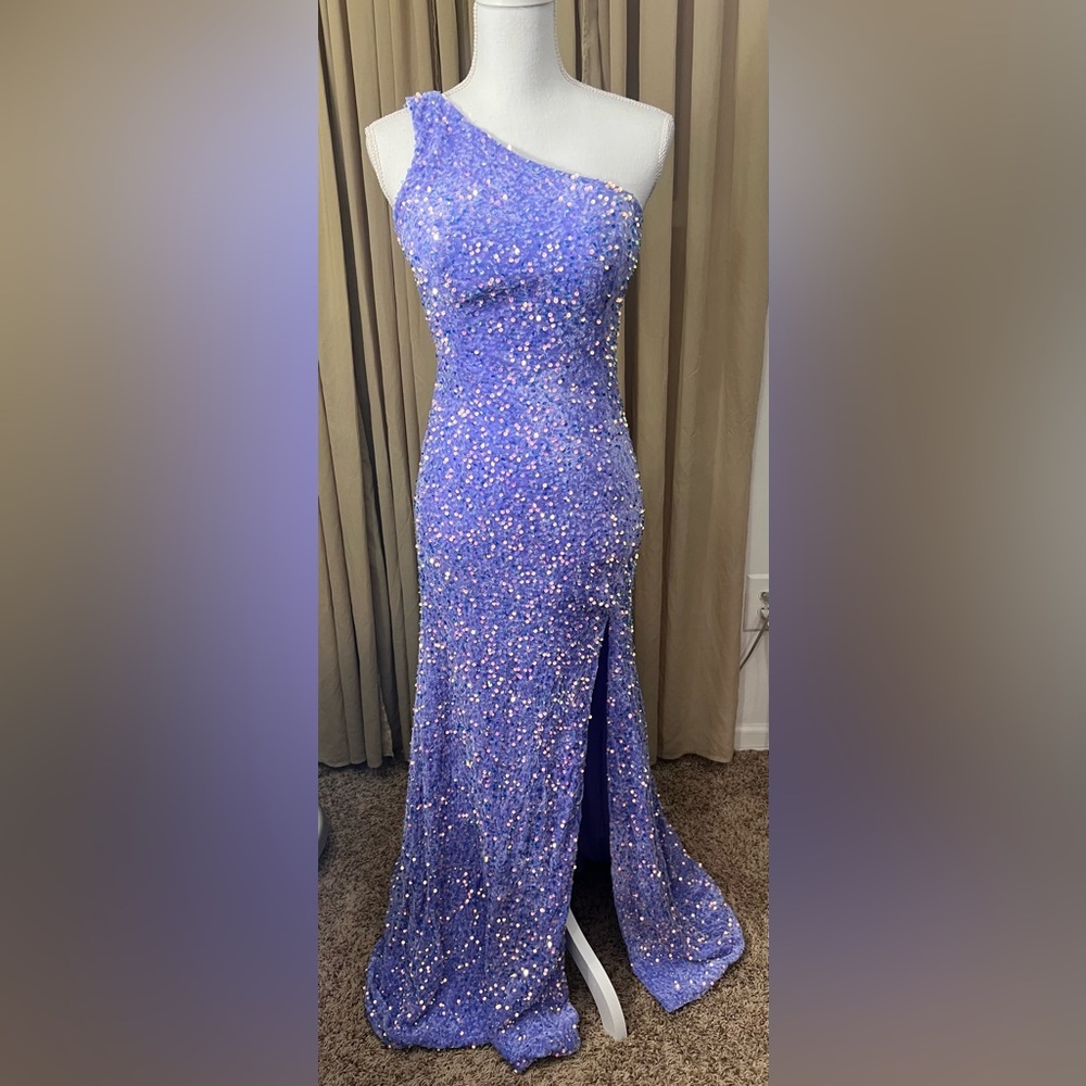 Purple Sequin Gown size 2 NWOT